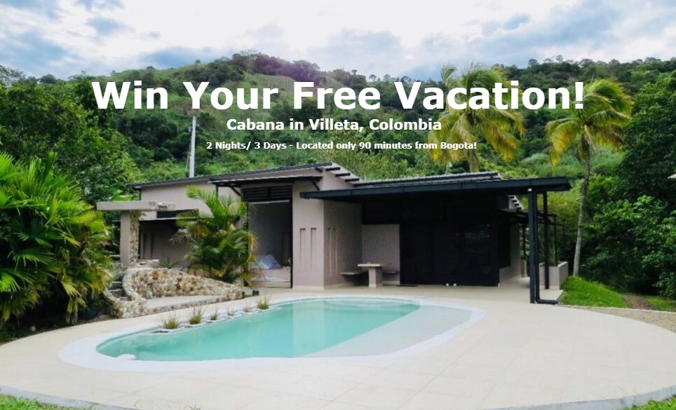 2026 Special Cabana Offer in in Villeta, Colombia - The Coryan Fruit Forest Cabanas Located 90 Minutes North of Bogota